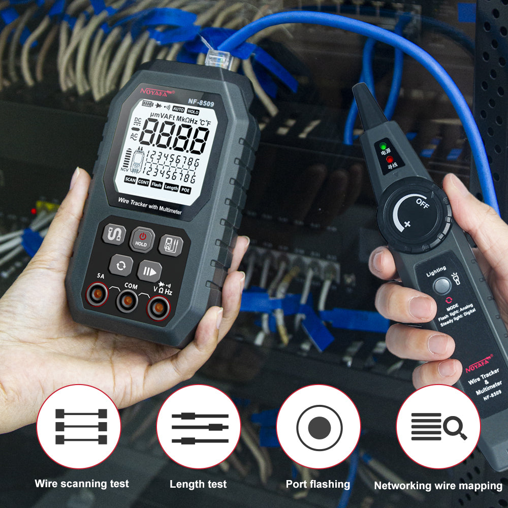 Noyafa NF-8509 2 in 1 Drahtverfolger und Multimeter für elektromechanische Tests und Netzwerkverkabelung