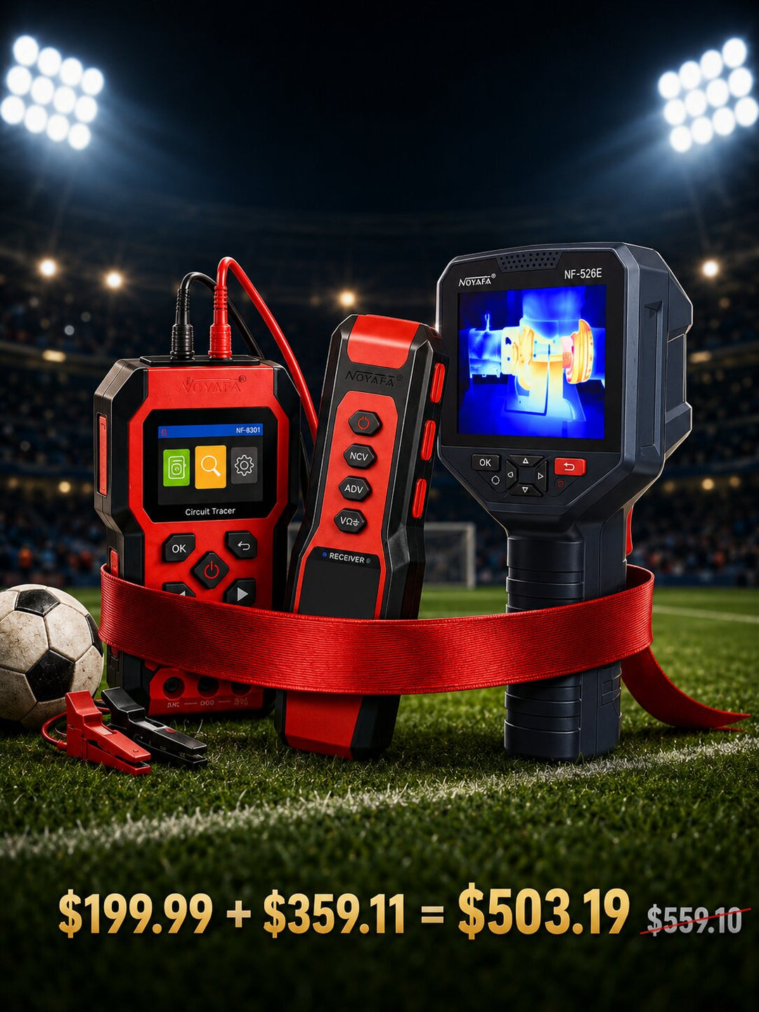 Pro Electrical & Home Inspection Bundle: NF-8301 Pro Wire Tracer *1 + NF-526E High-resolution Handheld Thermal Imager *1