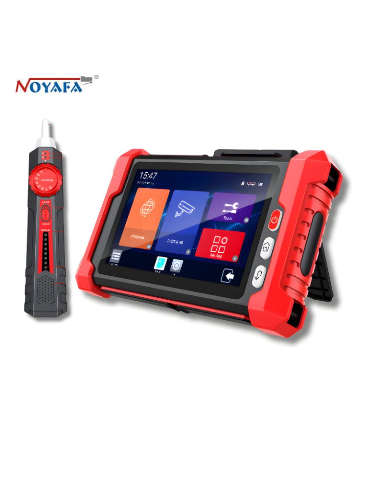 NOYAFA NF-8508 9-in-1 Multifunction Network Cable Tester with Wire Mapping, Tracing, OPM, VFL for Both Fiber Optic and Ethernet Network Maintenance and Troubleshooting