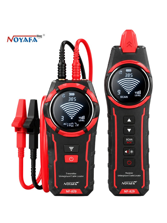 [Novo em 2026] NOYAFA NF-829 Detector Profissional de Fios, Cabos e Tubos Subterrâneos ou Embutidos com Base Magnética, Rastreamento até 2 m, Detecção de Tensão de 12 a 600 V, Localizador de Rupturas e NCV