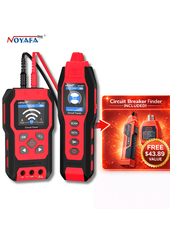 [2026 New] NOYAFA NF-8301 Professional Underground & Wall Circuit Tracer with Digital Multimeter, Dual-Antenna Cable Locator & Fault Finder for Construction, Maintenance & Repair of Power Cables, Communication Cables, Electric Heating Lines, Pipes