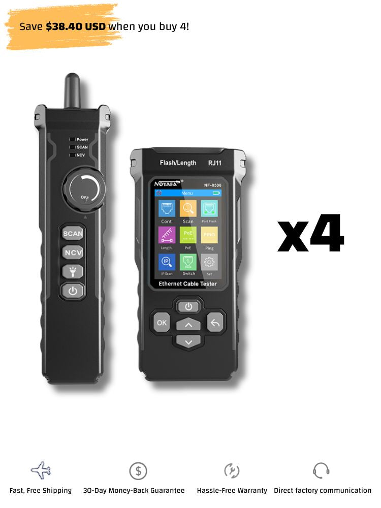Traceur De Câble Réseau Komey NF-8506 Avec Test POE Et Ping IP – Détecteur De Fil Intelligent
