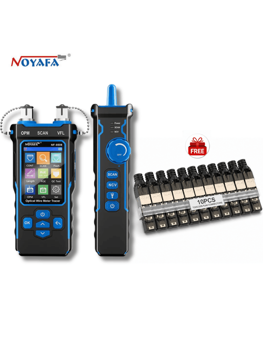 Probador de cable de red multifunción noyafa NF-8508 9-in-1 con mapeo de cables, rastreo, OPM, VFL tanto para el mantenimiento y la solución de problemas de la red de fibra óptica y Ethernet