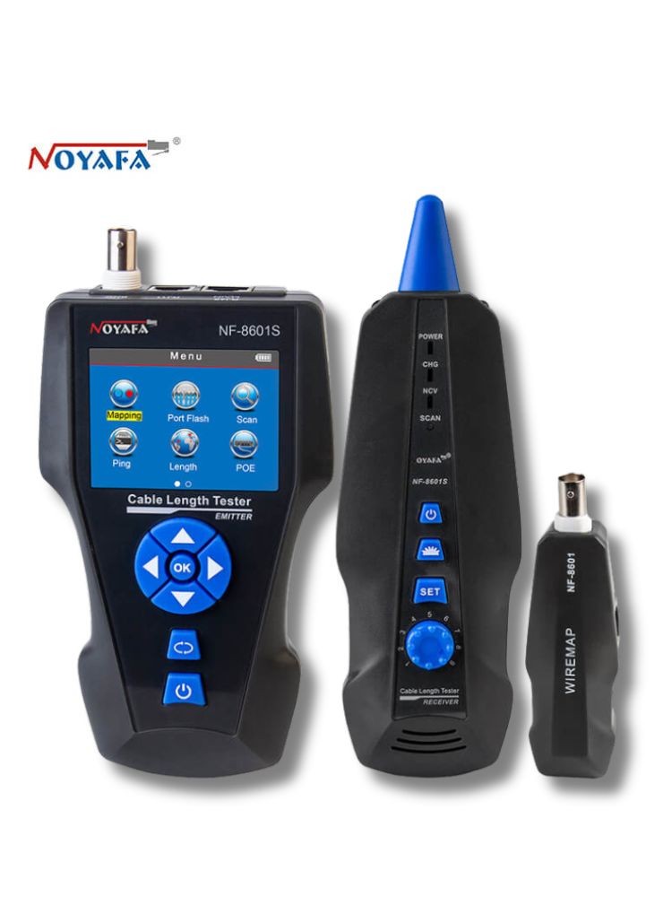 Noyafa NF-8601S TDR Cable Tracer Tester with PoE / Ping for RJ45, RJ11, BNC, Metal Cables