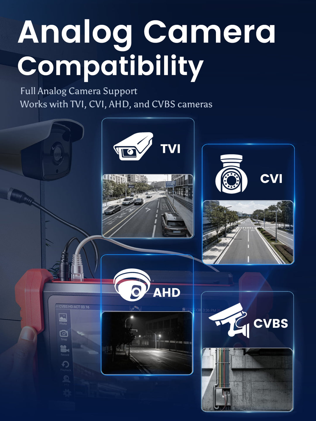 [2026 New] Noyafa NF-IPC728HSO Multifunctional CCTV Tester – 8" Full-HD IPS Display, 8K UHD Cameras Support, Dual Gigabit Ethernet Ports, Various Network Tools, Wi-Fi Analysis, TDR Cable Test, PoE, OPM & VFL for Security Monitoring & Cabling Projects