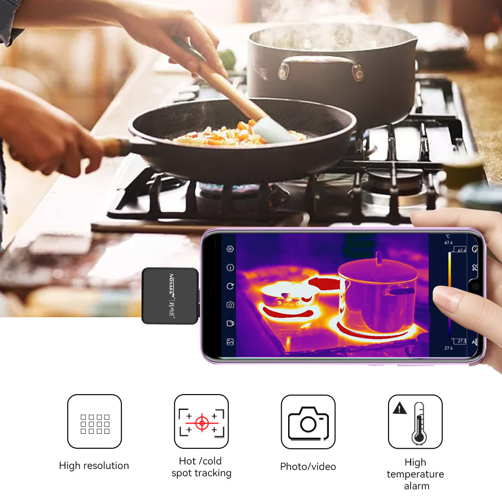 Cámara de imágenes térmicas NF-583 para Android Type-C, resolución IR de 160 x 120, marco de 25Hz, Paleta de 6 colores, realización de trabajos profesionales fácilmente