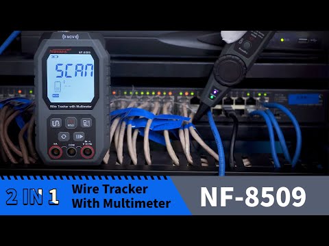 NOYAFA NF-8509 2 en 1 rastreador de cables y multímetro para pruebas electromecánicas y cableado de red