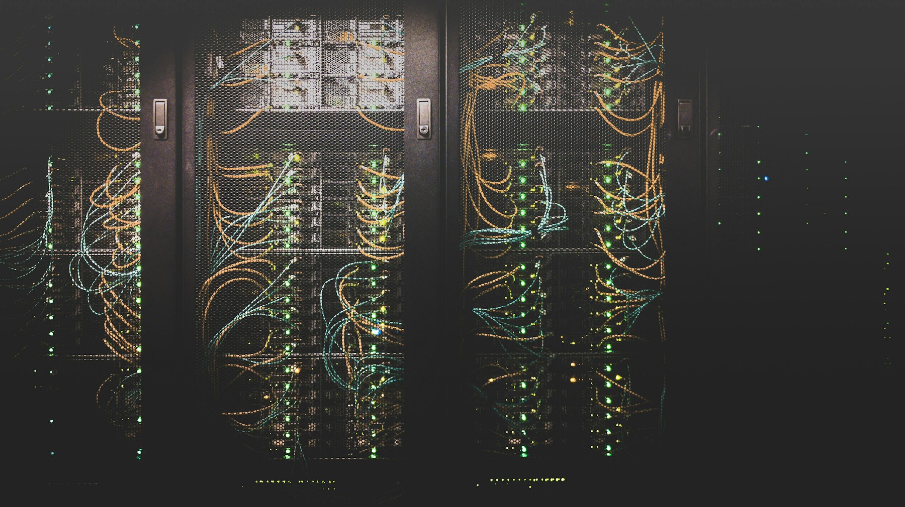 Network rack with live patching and data cabling